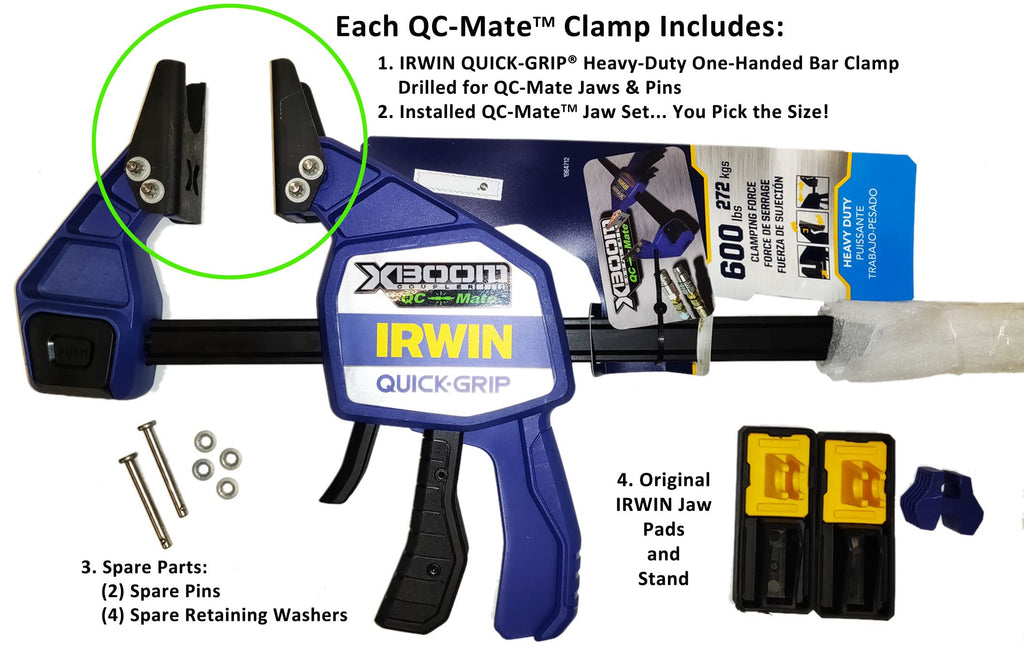 QC-Mate by XBoom Coupler (7/8” Uni-Jaw Set, 12” QC-Mate Clamp)