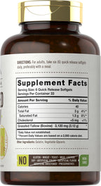 Carlyle Grass Fed Beef Tallow 3120mg | 200 Softgel Capsules | Pasture Raised Bovine Supplement | Non-GMO, Gluten Free | by Herbage Farmstead