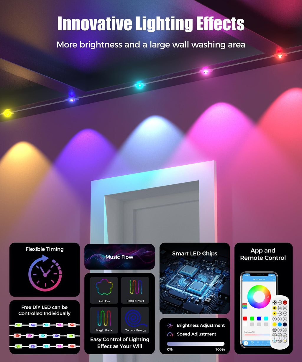 Permanent Outdoor Lights, 200ft Christmas RGB+IC Lights with 100 Modes