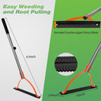 Walensee 41in Double-Edged Scythe, Weed Cutter for Cutting Weeds & Grass
