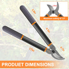 AIRAJ PRO 18"Mini Loppers,Heavy Duty Tree Trimmer with 1.5 Inch Cutting Capacity,Branch Cutter with SK5 Steel Blade,Garden Loppers with Non-slip Handle for Garden Farm Orchard