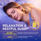 GZ HAOYUAN Glycine Gummies, Glycine 3g Supplements with NAC, L-Theanine, GABA, for Sleep, Relax, Nerve & Brain Support, Sugar Free, Vegan, Strawberr Flavor, 60 Cts