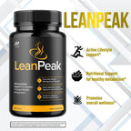 (5 Pack) Lean Peak Capsules, Official Lean Peak Weight Loss Pills with Natural Ingredients, Advanced Leanpeak Wellness Supplement, Natural Max Strength Healthy Lifestyle Support (300 Capsules)