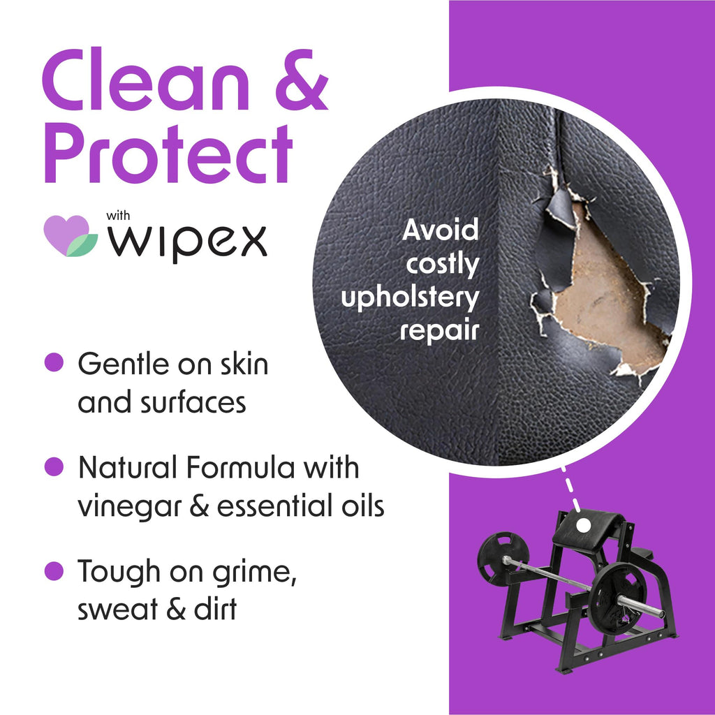 Wipex Gym Wipes Bucket Refill – EWG Verified, Plant-based Fitness Equipment Wipes, Lavender and Vinegar to Clean Surfaces, Safe Yoga Mat Cleaner, Gym & Peloton Bike Cleaner, 400 Count (Pack of 2)