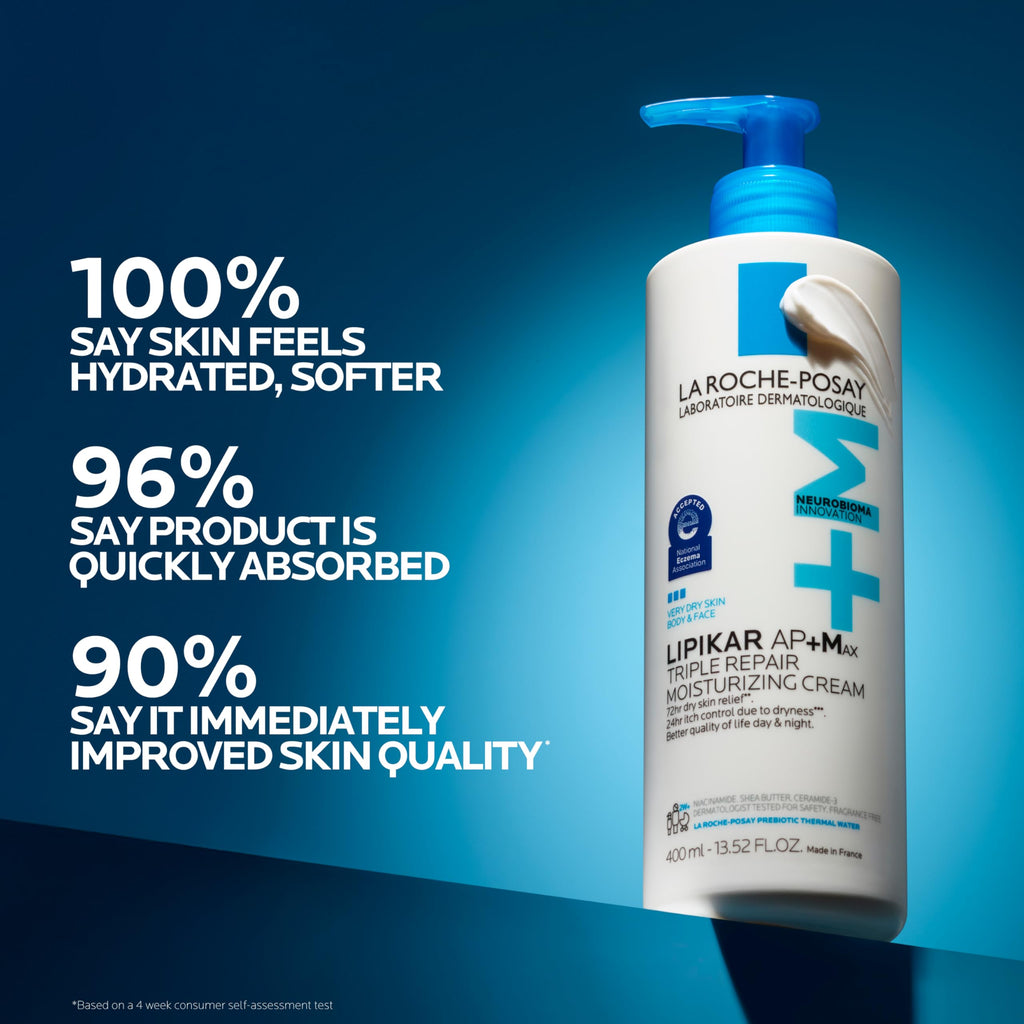 La Roche-Posay Lipikar AP+MAX Triple Repair Body Cream for Dry Skin 16.07oz