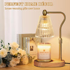Imenlox Candle Warmer Lamp, with Timer & Dimmer, Adjustable Height, Christmas Birthday Mothers Day Gifts for Women Mom Her, House Warming New Home Thanksgiving Décor (Amber)