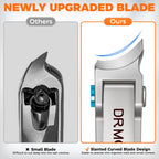 Slanted Toenail Clippers for Seniors Thick Toenails, Angled Head Large Nail Clippers for Men Thick Ingrown Nails with Wide Opening, Nail Cutter with Catcher -Silver