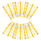 WANDIC 30 Pcs Gold Ribbon Bracelets, 5 Style Polyester Single Side Adjustable Childhood Cancer Awareness Support Wristband for Event Fundraising, 6.89 * 0.59 * 0.07, no Gemstone