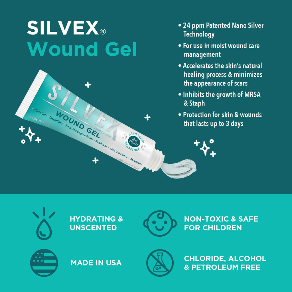 Be Smart Get Prepared SILVEX Wound Gel, 0.5 Fl Oz (Pack of 1), Clear