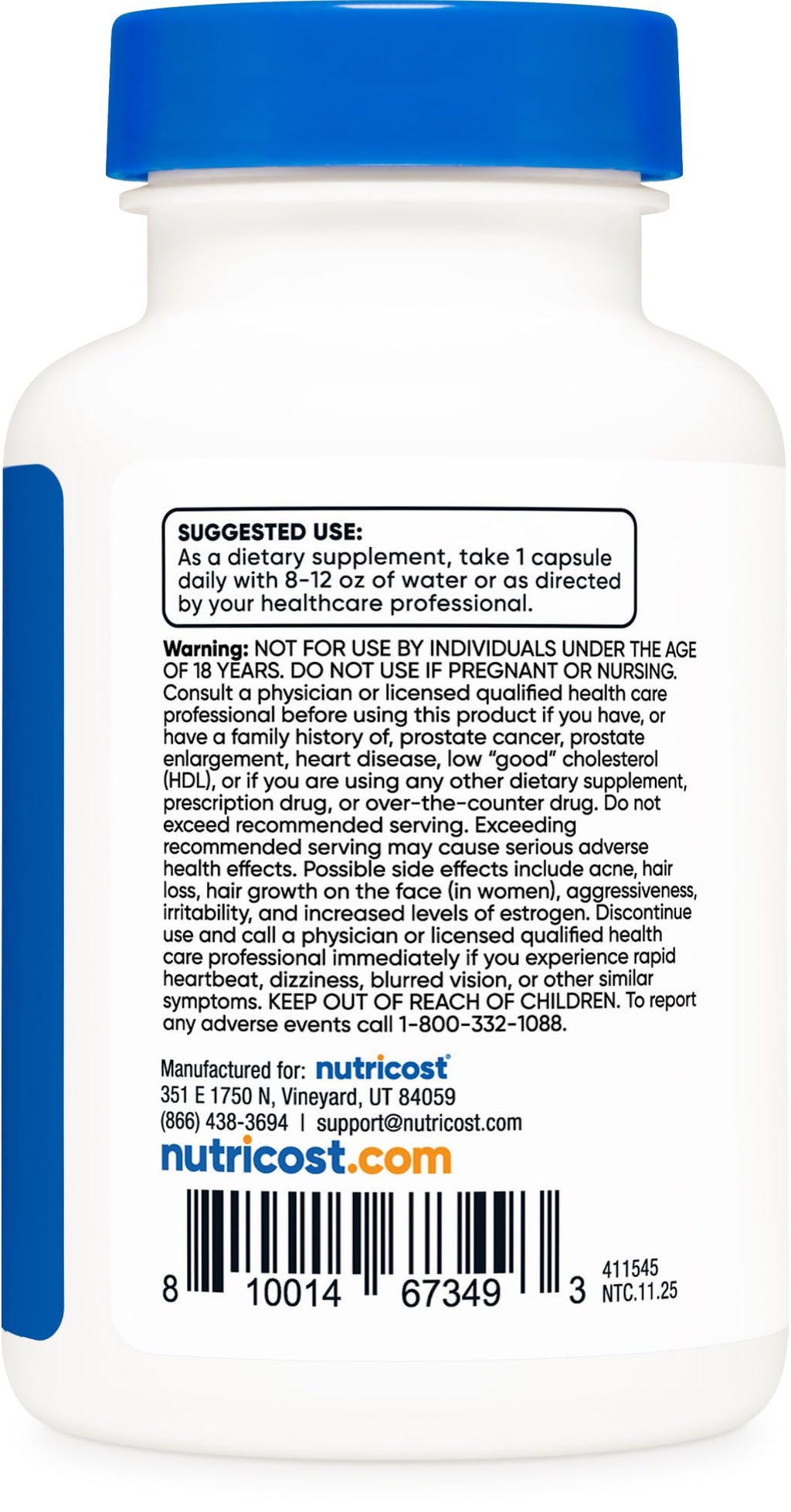 Nutricost Pregnenolone 100mg, 120 Capsules - Non-GMO, Gluten Free, Vegetarian Capsules