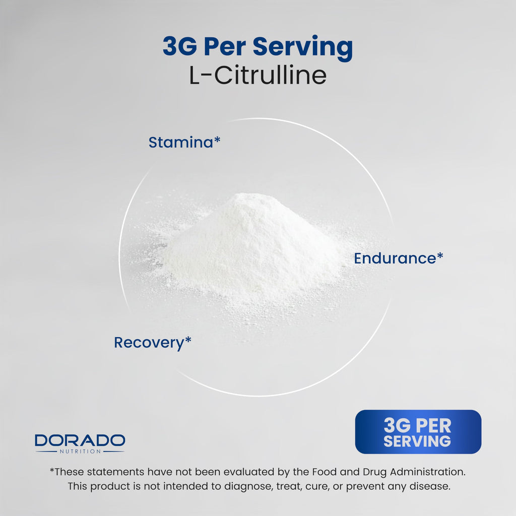 L Citrulline Powder Supplements (3g) Support L Arginine & Nitric Oxide Booster Powder - L-Citruline Supplements For Men & Women - Stamina , Endurance , Performance for Workouts - Vegan & USA Made