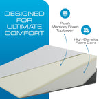 Kolbs Extra Wide Bed Wedge Pillow | Super Large, Memory Foam Top and Jacquard Cover | for Sleeping Acid Reflux GERD (7.5 Inch Height (31 x 33 x 7.5))