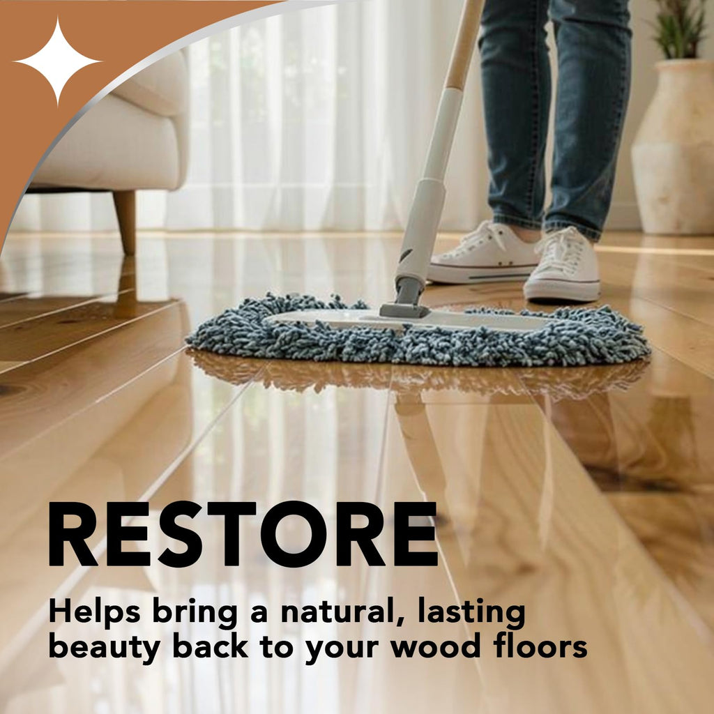 Weiman Wood Floor Polish and Restorer 32 Oz Bundle - High-Traffic Hardwood Floor, Natural Shine, Removes Scratches, Leaves Protective Layer
