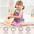 Vanplay Pink Guitar Set for Toddler Girl Toys 2-3 Year Old Birthday Gifts