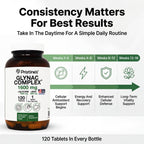 PRISTINE'S GlyNAC Complex Glutathione Production Supplement Tablets - 3rd Party Tested Anti Aging, Sleep Quality & Cognitive Support Supplement - Glycine & NAC Gluten Free Non GMO USA Made