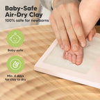 KeaBabies Baby Hand and Footprint Kit, Clay Keepsake Frame (Petal Pink)