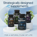 Natural Flow 4X Magnesium Supplement, Magnesium Glycinate, Taurate, Malate, Orotate Complex, Calm Sleep and Cramp Support Blend, No Mag Citrate or Oxide, 120 Capsules