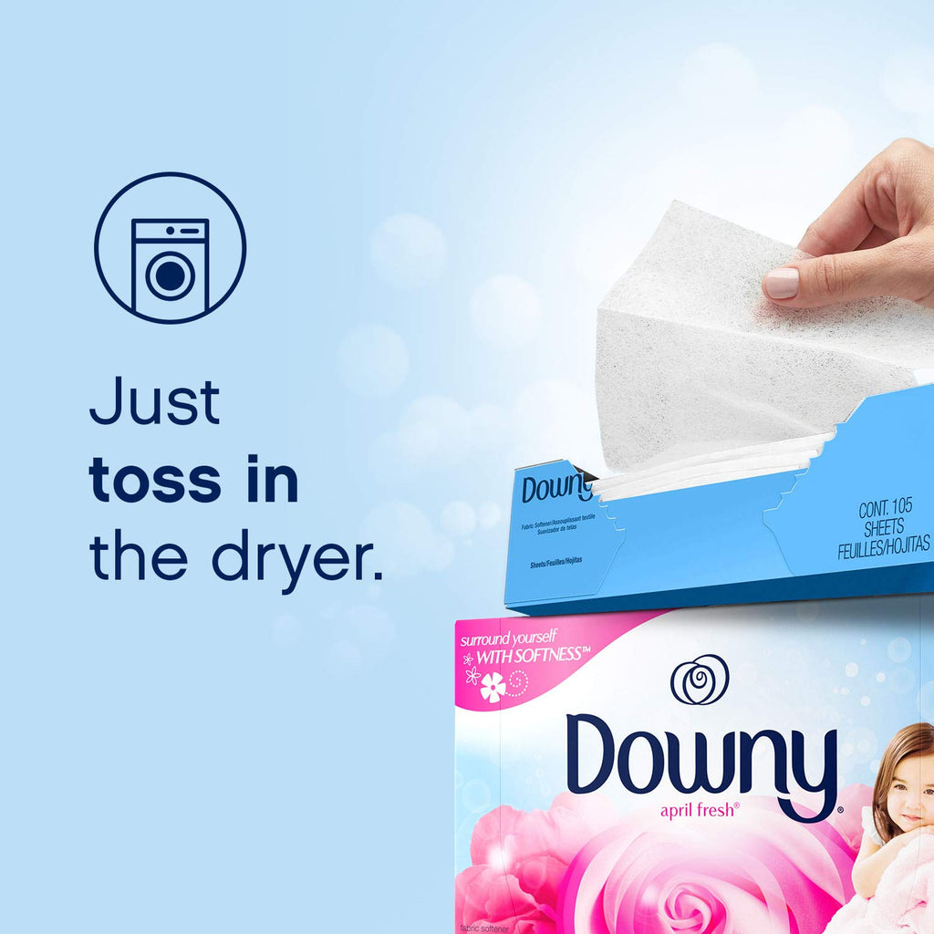 Downy Fabric Softener Dryer Sheets, April Fresh, 240 Count