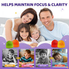 Saffron Gummies for Kids & Adults, 20-in-1 Saffron Supplements with 88.5mg Saffron Extract, B6, B12, C, D3, Magnesium for Calm, Focus, Nerve, Sugar Free, Vegan, Non-GMO - Mixed Fruit Flavor, 60 Counts