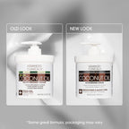 Advanced Clinicals Coconut Oil Body Cream For Women & Men | Hydrating Coconut Lotion For Extremely Dry Skin | Visible Anti Aging Body Butter Skin Care Balm Moisturizer For Hand, Heel, Feet, 16 Ounce
