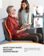 CooCoCo 14"×19" Shiatsu Back Massager with Heat, Birthday Gifts for Dad Mom Women Men Husband, Portable Massage Chair Pad, Kneading Massage Tools for Pain Relief, Chair Massager for Office Home