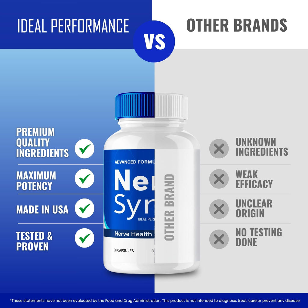 Nerve Sync Capsules, Official Nerve Sync Advanced Nerve Health Supplement Pills - Maximum Strength, All Natural Healthy Circulation & Stable Levels, NerveSync Support Reviews (3 Pack)