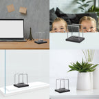 SEVNPRIME 5 Large Beads Newton's Cradle Balance Balls Desk Toys Office Decorations with Black Wooden Base Desk Balance Balls Fun Science Physics Toys for Office/Bedroom/Living Room