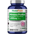 NusaPure Mimosa Pudica Capsules, 1200 mg, 200 Veg Capsules (Non-GMO, Vegan)