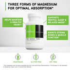 DAVINCI Tri-Mag 300 - Triple Complex with Magnesium Glycinate, Taurinate & Malate - Calm Magnesium Supplement for Sleep - Nerve Support Formula - 120 Capsules (30 Servings)