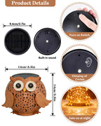 Mantunt Solar Lights Outdoor Owl Garden Decor, Solar Lanterns Outdoor Waterproof Metal Hanging Lantern Solar Garden Lights for Outside Patio Yard, Lawn, Porch, Backyard Decoration