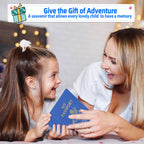 XIISVINT 30 Pcs Blank Passport Notebook Blue Passport Book Fake Passport Travel Journal Sticker Collection Book for Kids School Projects World Travel Pretend Activity Party Favors, 5.51x3.9 Inch