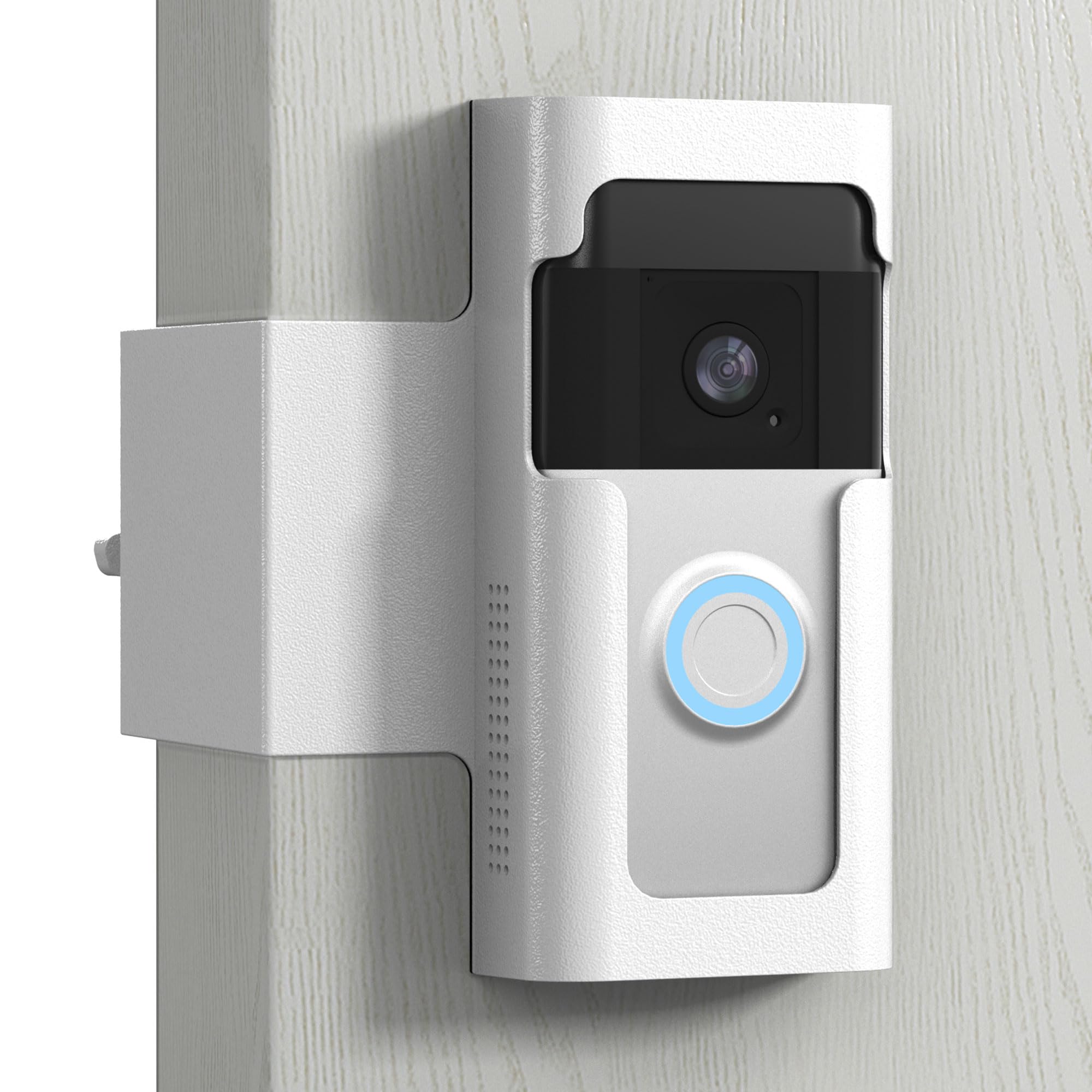 Homalor Anti Theft Ring Doorbell Mount: White Ring Doorbell Door Mount Blink Camera Holder - Metal, No Drill Required