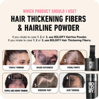 Boldify Hairline Powder, Root Touch Up Hair Color Dark Brown 4g