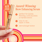 Grande Cosmetics GrandeBROW Brow Enhancing Serum for Fuller, Bolder, Looking Eyebrows - Brow Serum With Vitamins, Peptides, Antioxidants, Amino Acids, Cruelty Free - 4 Month Supply (3 mL)