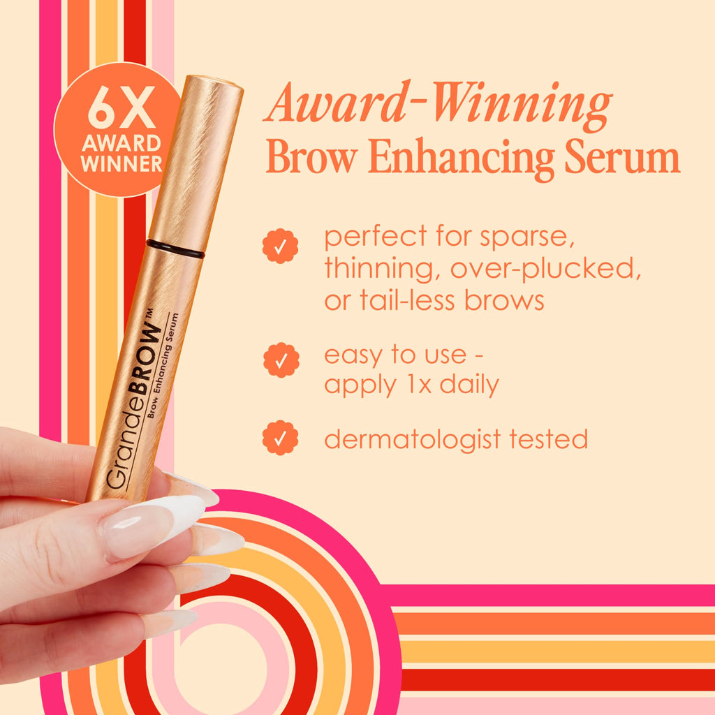 Grande Cosmetics GrandeBROW Brow Enhancing Serum, 1.5mL, 8-Week Supply