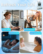 Tipkook Portable Bath Jets for Tub: 5-Speed Jet Spa for Bathtub with LED Display, Bath Jet/Bubble Mode, Rechargeable Bath Jets, Dual Water Outlet, IPX8 Waterproof, Ideal Gift for Home - Blue