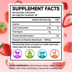 2 Pack Potassium Gummies 1000mg, Potassium Bicarbonate Supplement for Adults & Kids, Potassium Supplement for Electrolyte Balance & Muscle Heath, Sugar-Free, Strawberry Flavor, 120 Count