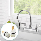 RP25513 faucet stem assembly Replacement Kit for two handle faucet repair kit with RP24096 Cartridge RP4993 Seats Springs RP24097 1/4 Turn stop, 2 Pack