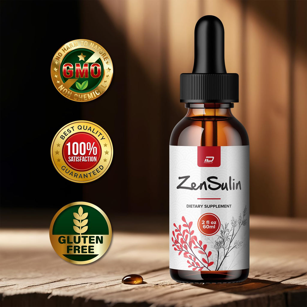 ZenSulin Liquid Drops – Zen Sulin Natural Liquid Dietary Natural Blend Supplement (5 Pack – 5 Month Supply)