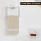 JOPOFI 2-Piece Towel Ring - Thicken SUS 304 Stainless Steel Towel Holder, Towel Racks for Bathroom, Square Modern Design Hand Towel Holder, Contemporary Hand Towel Bar - Brushed Nickel