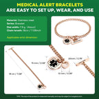 Upgraded QR Code Medical ID Bracelets for Women Medical Alert Bracelet