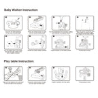 QDRAGON 3 in 1 Baby Walker and Activity Center for Girl, Learning to Walk, Sit to Stand, Early Educational Push Toys with Music Panel for Infant Toddler 12+ Months Pink