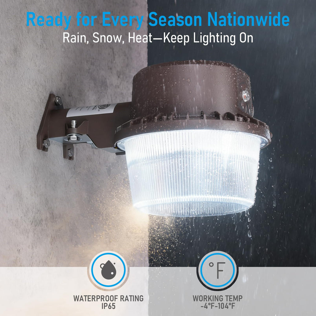 TORCHSTAR LED Barn Light Dusk to Dawn Area Lights Aluminum 5000K Bronze