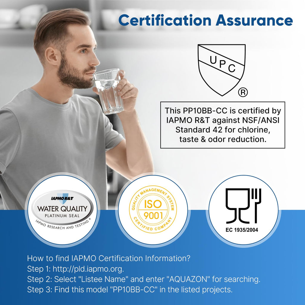 PUREPLUS 5 Micron 10" x 4.5" Whole House Sediment and Carbon Water Filter Replacement Cartridge for GE FXHTC, GXWH40L, GXWH35F, GNWH38S, Culligan RFC-BBSA, WRC25HD, PP10BB-CC, Pentek RFC-BB, 2Pack