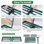 Lawn Leveling Rake,Stainless Steel Lawn Leveler with 30”x10” Ground Plate, 78” Adjustable Long Handle, Level Yard Tool for Grass, Golf Field, Level Soil or Dirt Ground Surfaces-Green