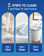 80 Count Toilet Wand Refills for Clorox, 5X Cleaning Power Toilet Bowl Wand Refills & High-Density Disposable Toilet Brush Scrubber - No Falling Apart, Instant Foam for Bathroom Cleaning