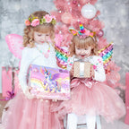 Princess Dress Up Fairy & Unicorn Costume for Girls 4-6, Toddler Dress with Tutu, Wings, Shoes, Jewelry, Headband Fairy Unicorn Toys for Girls Christmas Halloween Birthday Gift Toys