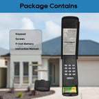 JUSTHILLUP Black Garage Door Opener Keypad Compatible with Liftmaster/Chamberlain/Craftsman Openers, Replace G940EV-P2, 878MAX, 877MAX, 877LM, 377LM, 977LM, Wireless Keyless Keypad
