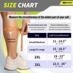BLITZU Calf Compression Sleeves for Men and Women. Footless Compression Socks Support for Varicose Vein, Nursing, Running. Leg Sleeve Brace for Shin Splints, Pain Relief & Reduces Swelling Green L-XL