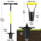 Jardineer 2PCS Bulb Planter Tools Set, Long Handle Garden Transplanter and Small Bulb Planting Tool with Deep Marker, Ideal for Planting Bulbs, Seedlings, Flowers & Vegetables